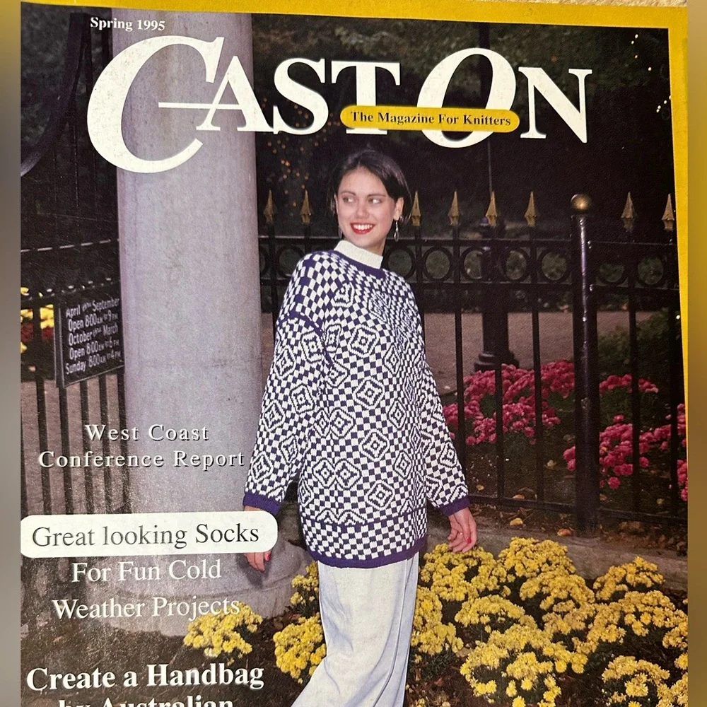 Cast On 1995 knitting and crochet magazine lot of 6
